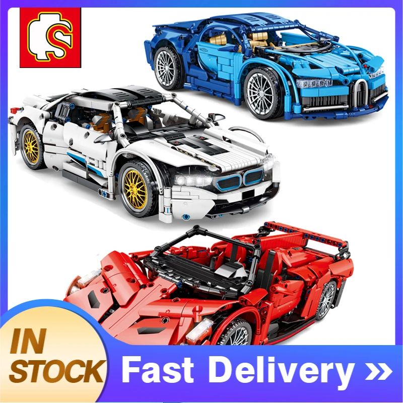 

SEMBO MOC Technic Supercar Building Blocks Poison 1:14 Sports car i8 1:14 Sports car 1:14 Model Bricks Toys for Kids