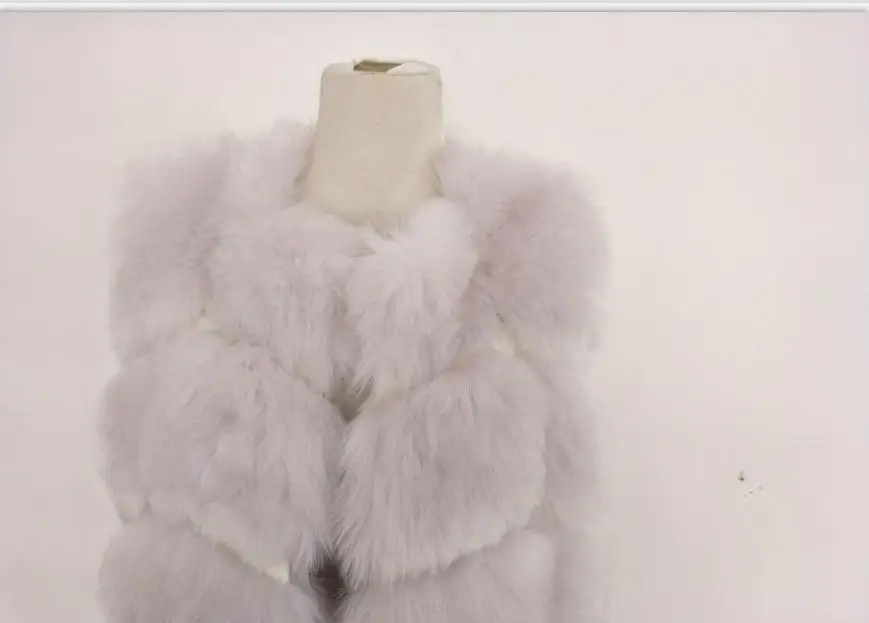 Женские супер длинные зимние осенние пальто из искусственного лисьего меха приталенные меховые пальто больших размеров женский жилет из искусственного меха искусственный жилет J2987