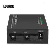

1 PC Fiber Optic Converter 100Mb Single Mode Single Fiber 2 SC 4 RJ45 Port Switch Converter Photoelectric Transceiver