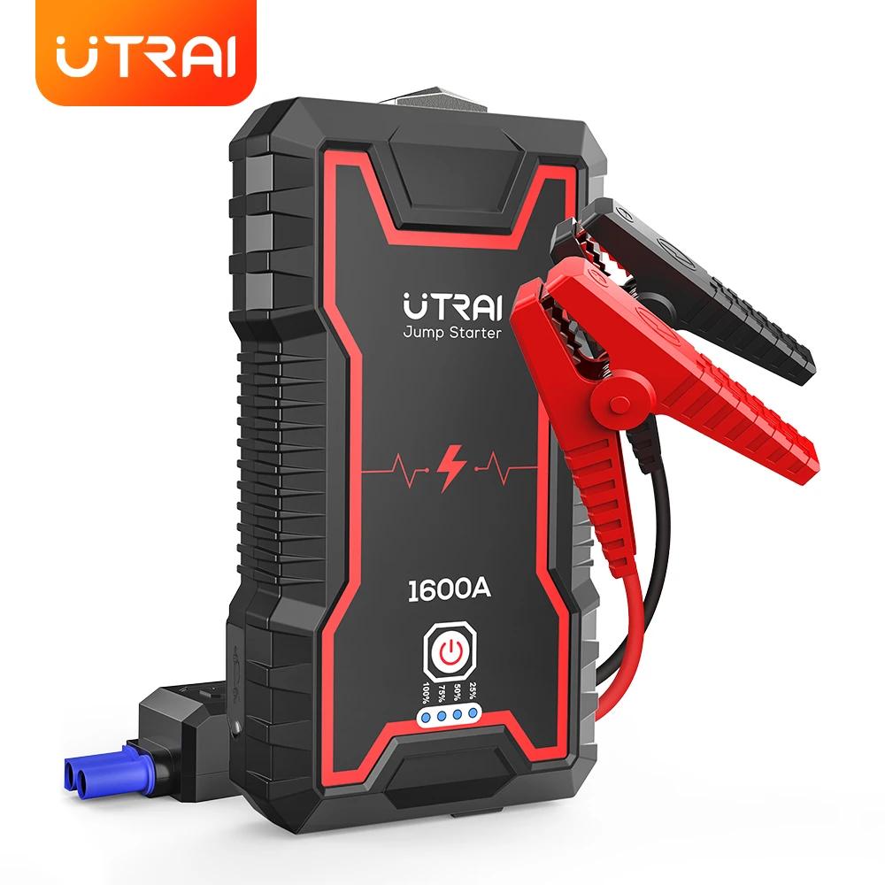 Utraiジャンプスターター車のブースター電源銀行バッテリー 1600a 12v安全ハンマー自動車始動装置充電器緊急バッテリースターター Jump Starter Aliexpress