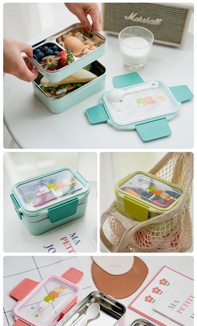 316 Stainless Steel Thermal Lunch Box Cute Kawaii Lunch Box Kids