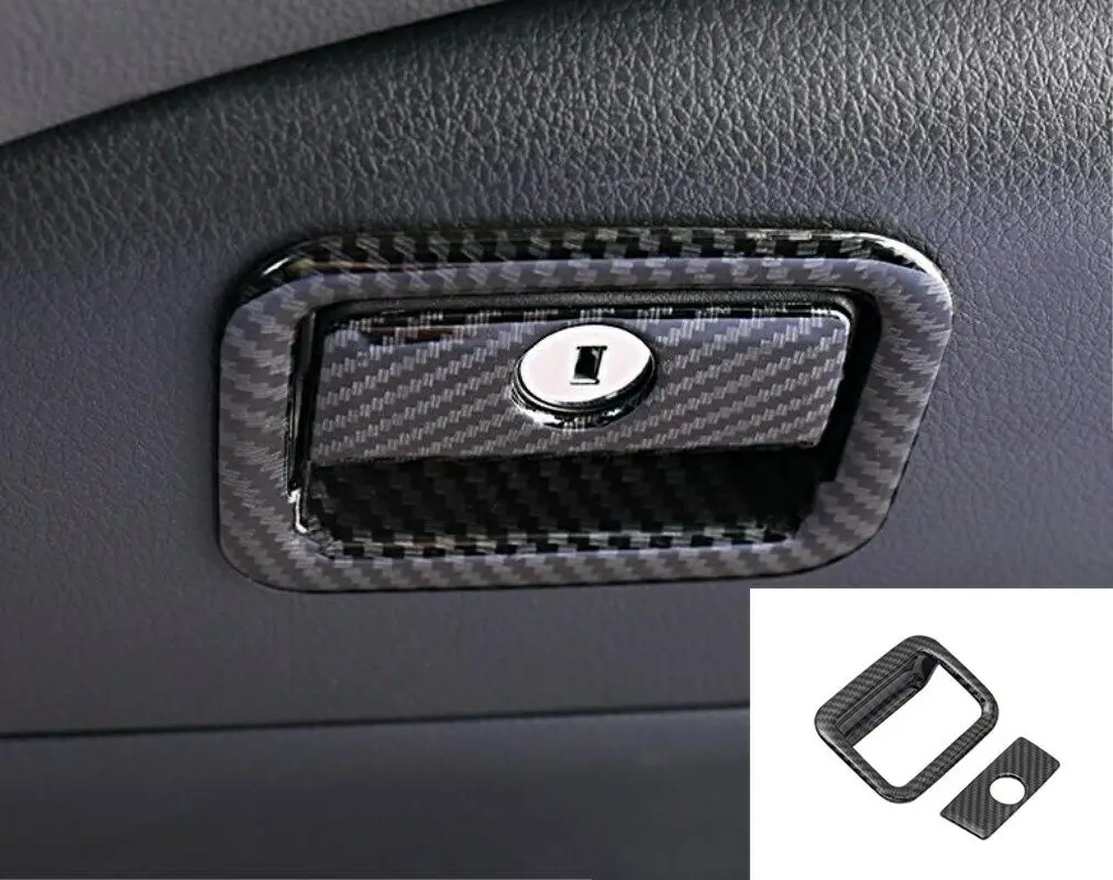 Подходит для Toyota Camry- углеродное волокно внутренняя Co-pilot ручка ящика для хранения отделка 2 шт
