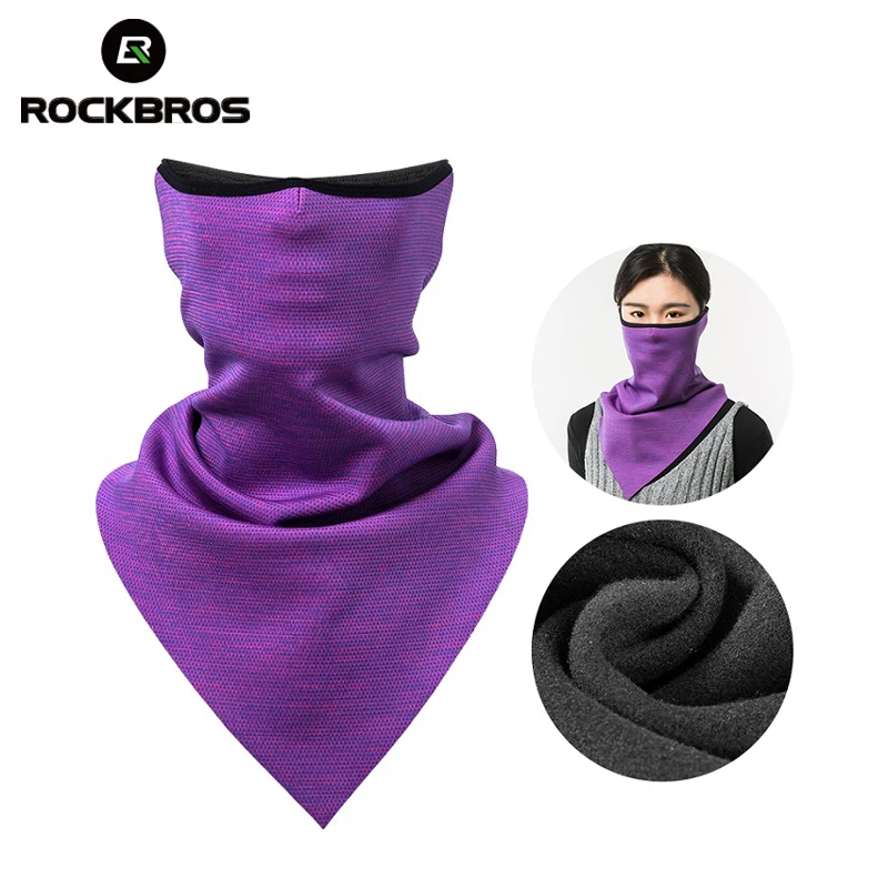 ROCKBROS Winter Windproof Ski Mask Scarf Warm Fleece Thermal Breathable Cycling Running Snowboard Motorcycle Skiing Face Mask