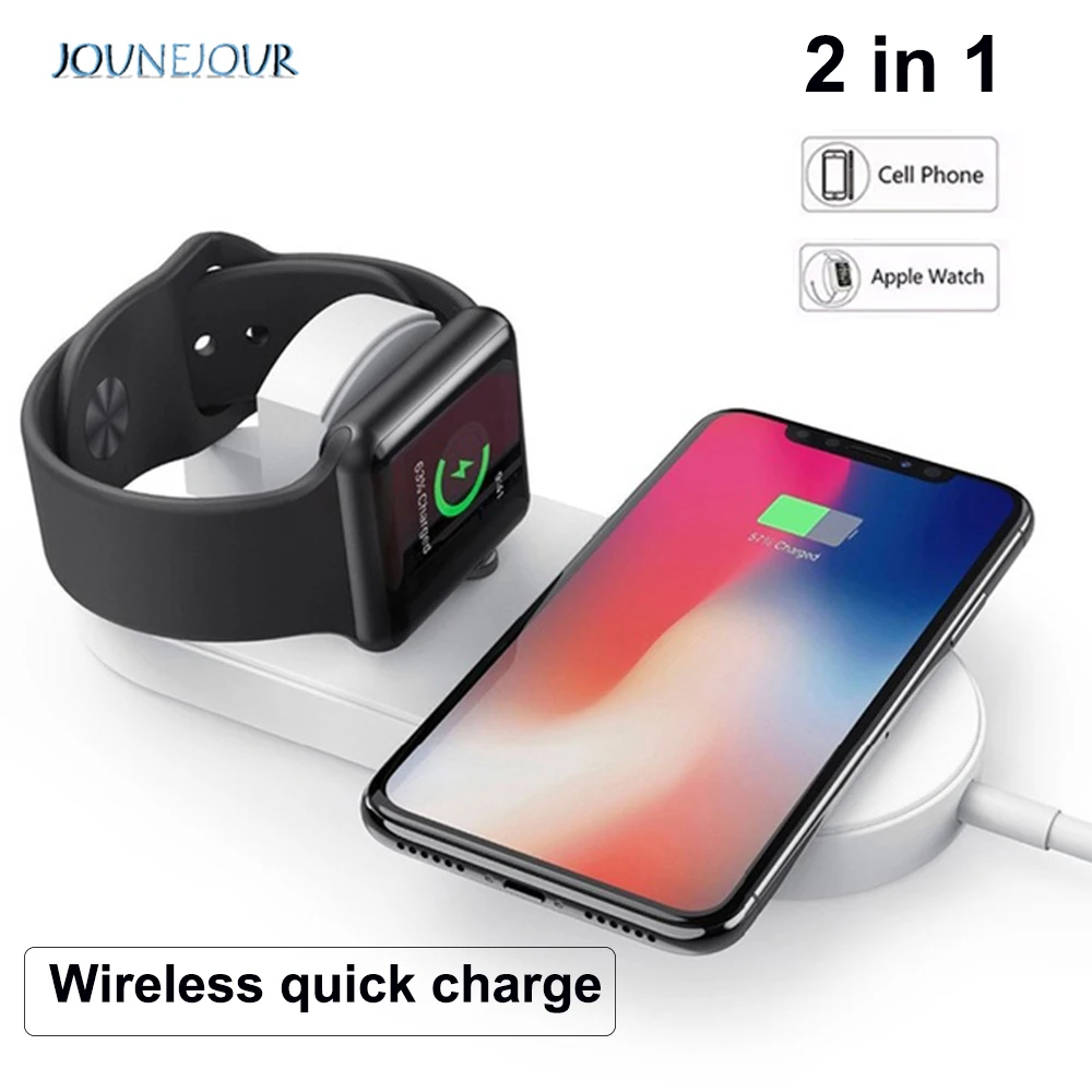 

10W Qi Wireless Charger 2 in 1 For Apple Watch Magnetic Charger For Xiaomi Watch Charger Dock Station
