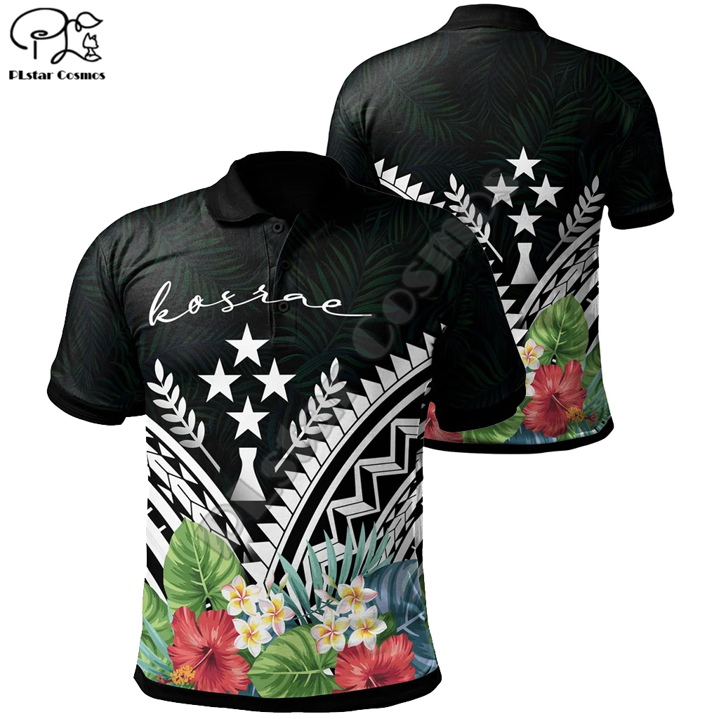 

PLstar Cosmos 2021 Kosrae Polynesian Hibiscus Polo Shirts Fashion 3D Print Harajuku Short Sleeve T-Shirts Dropshipping Style-7