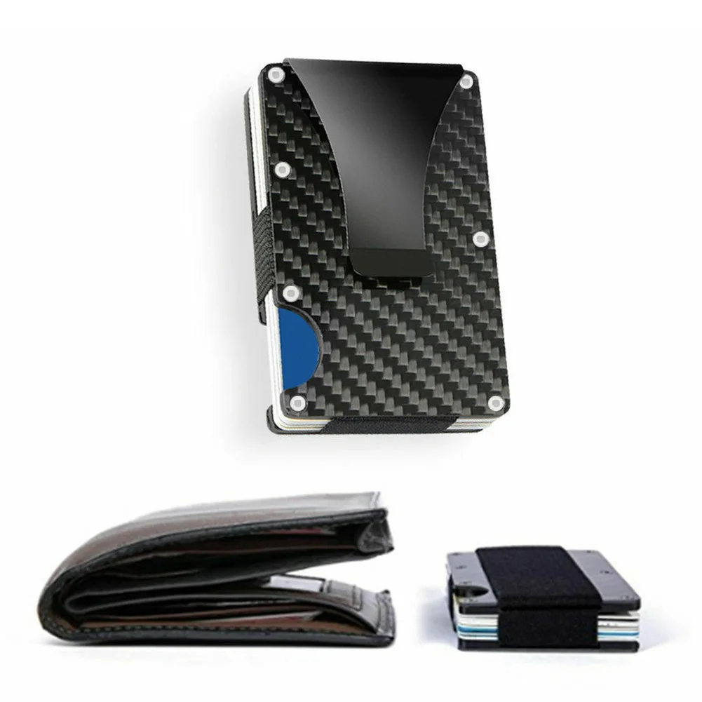 RFID Блокировка бизнес кредитный держатель для карт Чехол тонкий кошелек Портативный компактный дизайн защитный держатель джентльмен подарок от E-theft