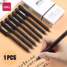 1 шт быстросохнущая гелевая ручка 0,5 мм пули пресс-заправка черная большая емкость углеродная офисная деловая ручка принадлежности для студентов канцелярские принадлежности
