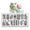 Beauty Bigbang Nail Stamping Plates Lace Flower Butterfly Leaves Lines Theme Print Stainless Steel Template Nail Art Stencil 1
