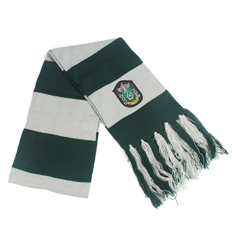 Children Autumn And Winter Scarf Boys Outdoor Warm Christmas Academy of Magic Cosplay Scarf Long knitting Soild Colorful Scarves - Цвет: A