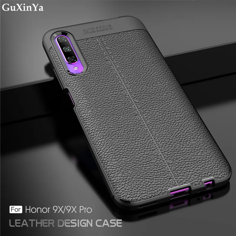 

Honor 9X Pro Phone Case Luxury Leather ShockProof TPU Protective Case For Huawei Honor 9X Funda Honor 9X / Honor 9X Pro Shell