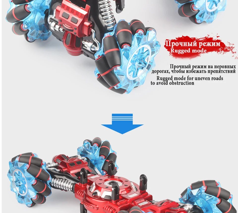 Большой Радиоуправляемый автомобиль 2,4G monster Truck автомобиль с дистанционным управлением игрушки MECANUM колеса внедорожный Радиоуправляемый автомобиль игрушка боковой Дрифт скручивающаяся машина