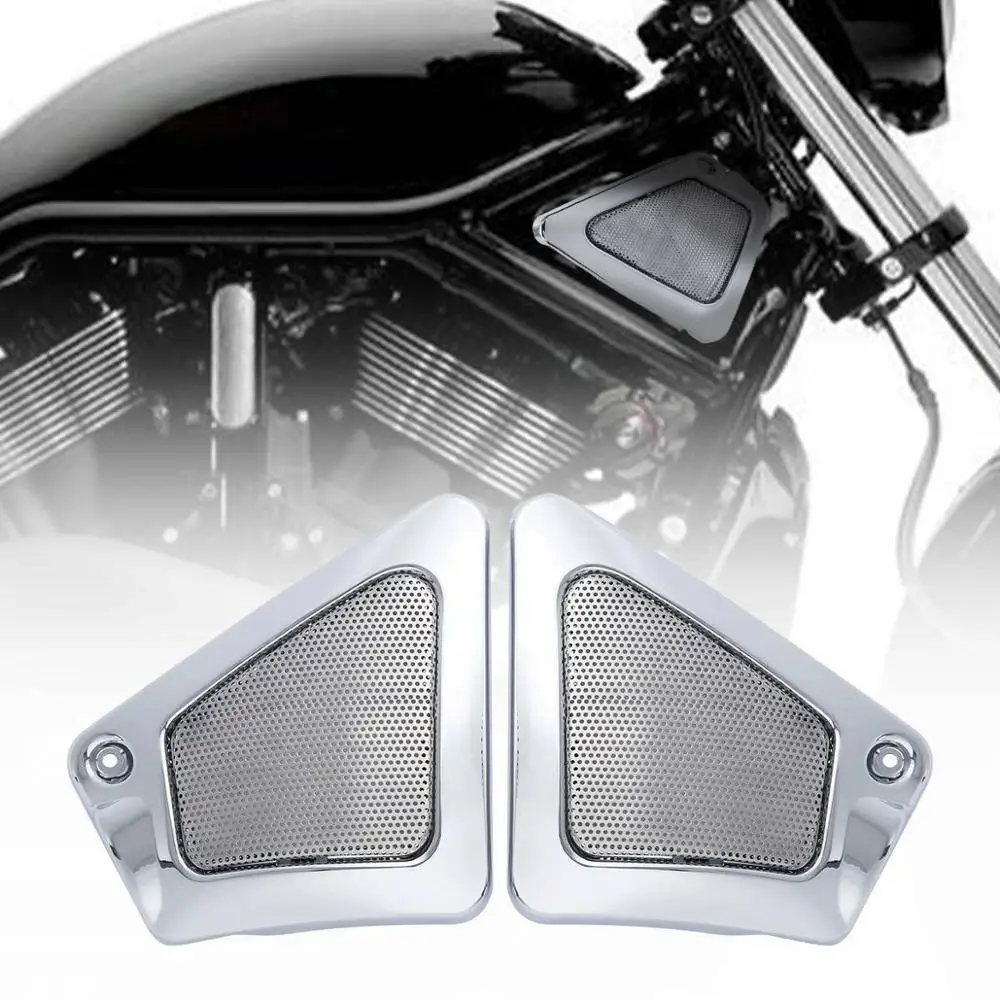 Мотоцикл черный/хром Airbox рамка шеи Боковые Крышки для Harley V-Rod VRSCAW винт VRSCF - Цвет: Chrome