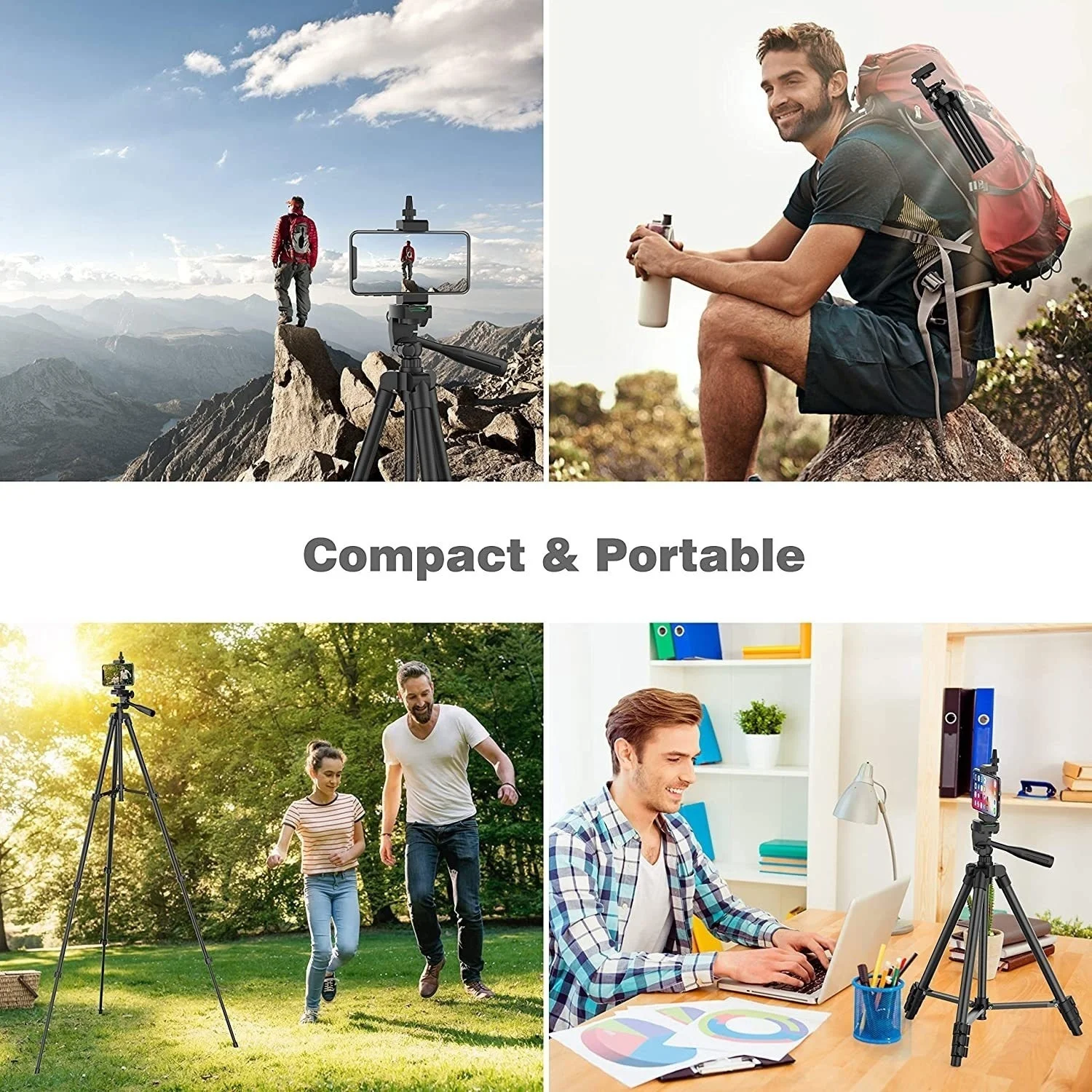 DSLR Flexible Tripod Extendable Travel Lightweight Stand Remote Control For Mobile Cell Phone Mount Camera Gopro Live Youtube