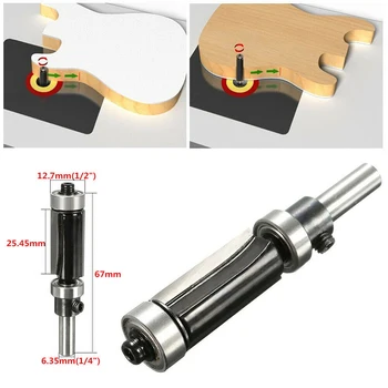 

1/4\\'\\' Shank Bearing Flush Trim Pattern Router Bit Milling Cutter Tool Wood Work