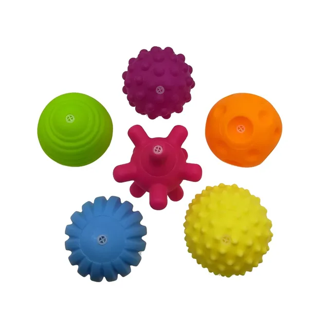 Children Ball Hand Sensory Toy Rubber Textured Multi Tactile Senses Touch Development Educational Inflatable Soft Toys 4
