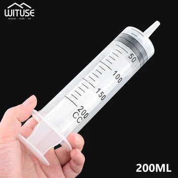 

200ML Big Syringe Reusable Large Hydroponics Nutrient large plastic Health Measuring Injector Tools Dog Cat Feeding Accessories