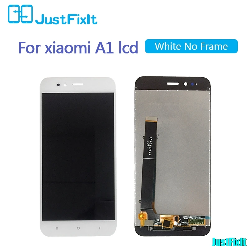 Для Xiaomi mi A1 сенсорный ЖК-экран с рамкой сменный для Xiaomi mi A1 сенсорный экран дисплей mi A1 mi 5X5,5" - Color: White No Frame
