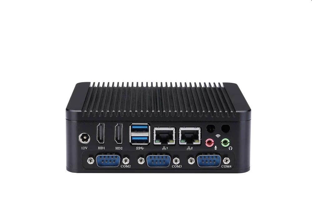 QOTOM Mini PC Q515P Celeron 3865U AES-NI 4 COM WIFI for home/office/bank Desktop Computer 3