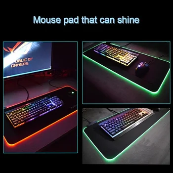 

LED Light Mousepad RGB Keyboard Cover Desk-mat Colorful Surface Mouse Pad Waterproof Multi-size World Computer Gamer CS Dota