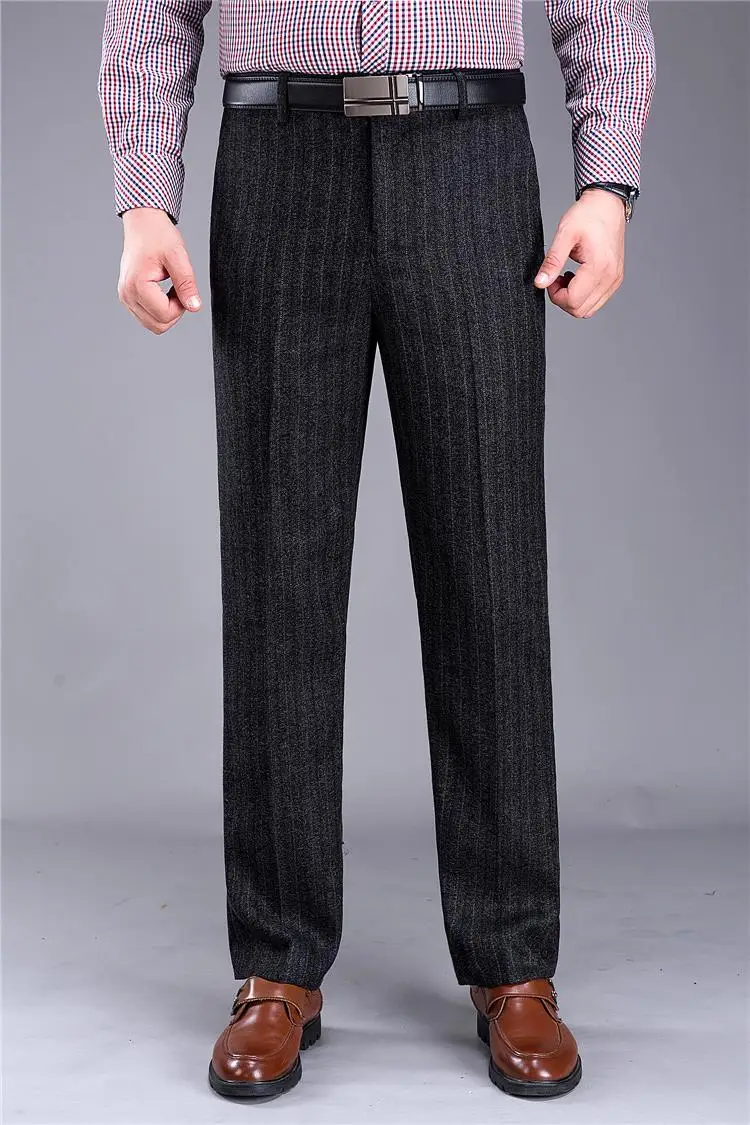 Mu Yuan Yang мужской костюм брюки мужские брюки зимние Утепленные шерстяные брюки прямые деловые мужские формальные рабочие брюки
