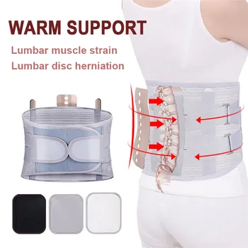 

Hopeforth Lumbar Support Brace Belt Hot Sale Fashion Breathable Mesh Four Steels Plate Protection Back Waist Support Belt