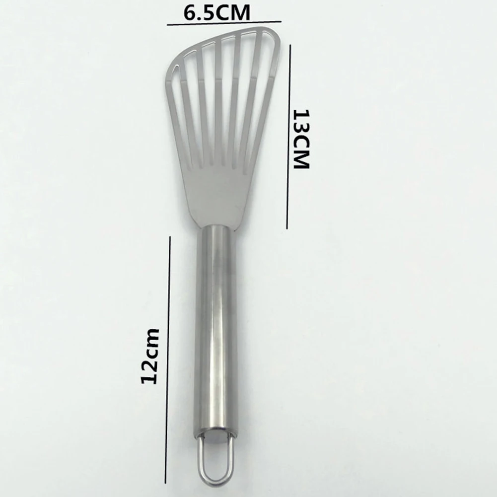 Лопаточка из нержавеющей стали для гриля термостойкая Жарка тонкая антипригарная кухонная утварь рукоять щелевые многоцелевой рыбы