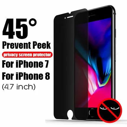 For iPhone 7 8 200D антишпионское закаленное стекло для iPhone 6, 6 S, 7, 8 Plus, X, Xs, Max, XR, защита экрана, Защитное стекло для iPhone 11 Pro Max - Цвет: For iPhone 7 8