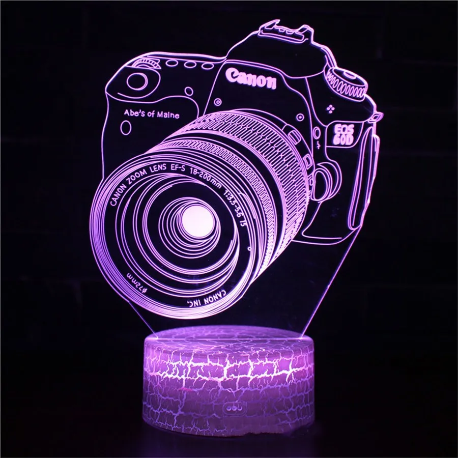 

LED Night Light 3D Pattern Abstract Night Lamparas GY018 USB Acrylic Illusion Colorful Table Lamps For Home Decor Novelty Gifts
