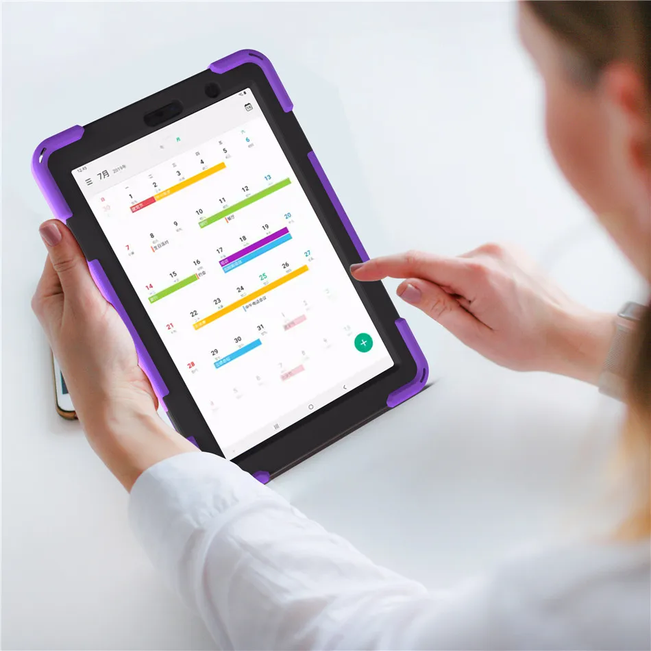 Для Galaxy tab A 8,0(S Pen) SM-P200 P205 P207 Чехол-трехслойный прочный защитный чехол с ремешком на руку