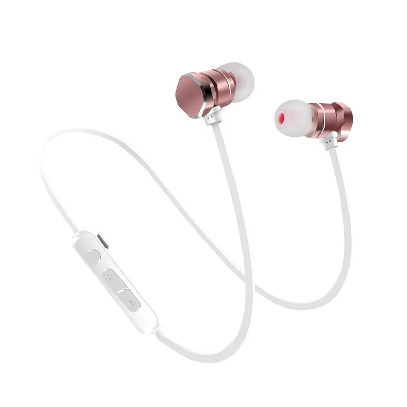 

Bluetooth Earphone Wireless Sport Running Headset With Mic for iphone xiaomi samsung MP3 (Rose gold)