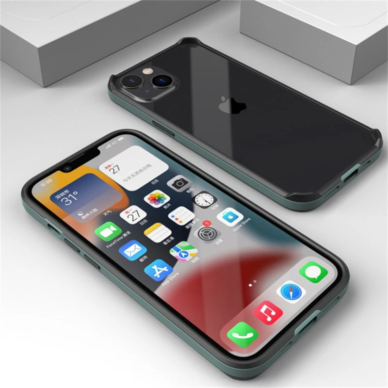 Thin Silicone Bumper For iphone 13 Pro Max 12 Mini Luxury Slim Flexible Non-Slip Anti-Knock Soft Frame Case Black Blue Red best iphone 12 pro case