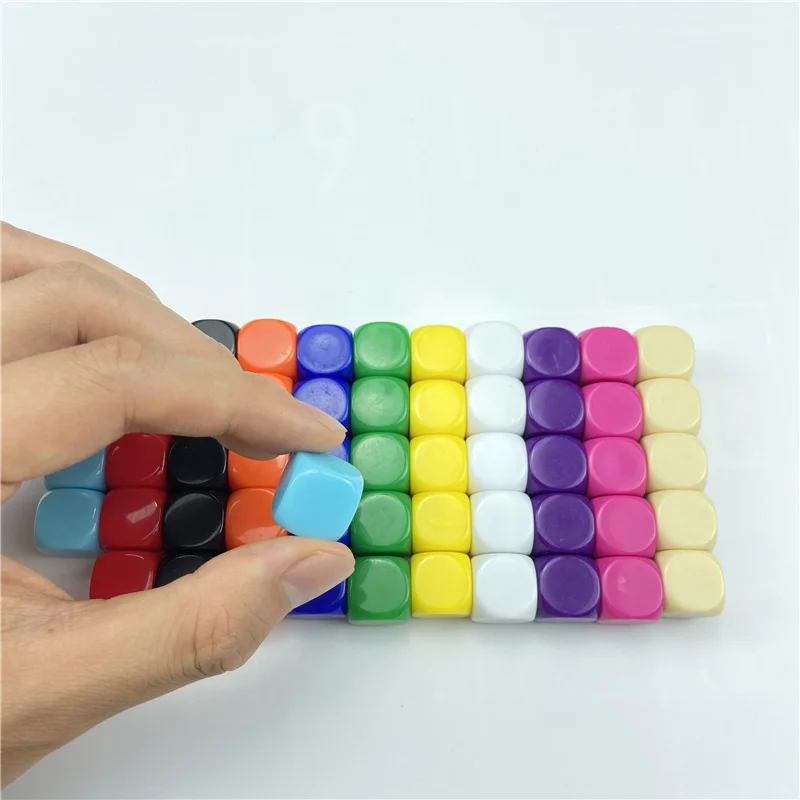 100/200Pcs/Lot 16mm Dice Rounded Corner Boardgame Acrylic Hexahedron Blank Dice Write Color Free Creativity Interesting DIY Dice 9pcs bit positioner free small wrench drill depth stop ring woodworking drill bit limiter 3 16mm