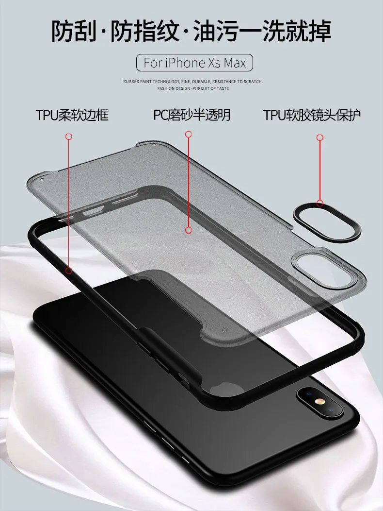 OUDINI для Apple iPhone XS max, полупрозрачный чехол для iPhone XS max, яркий светильник, Мягкий силикон