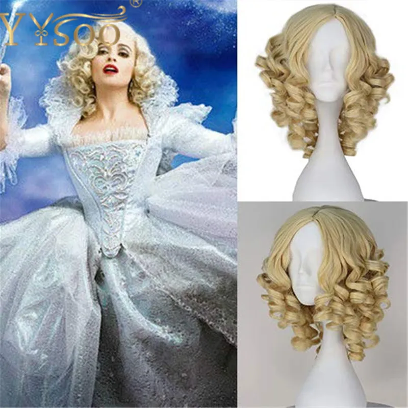 YYsoo The Movie Short Twisted Curls Blonde Wig Synthetic None Lace Wig For Women Short Curly Yellow Anime Wig Machine Made Wig images - 6