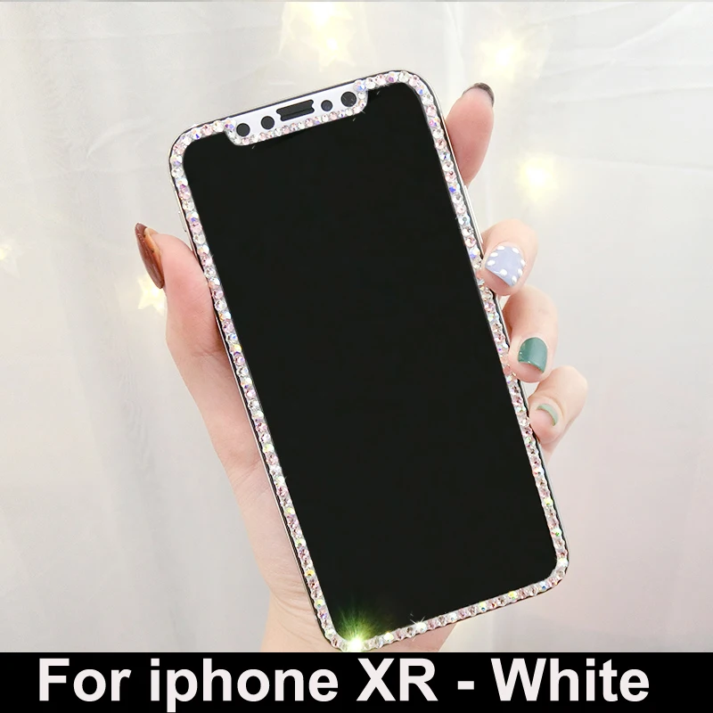 Роскошные Стразы 9H закаленное стекло XS Pro Max 11 пленка для экрана Ювелирное Украшение для протектора XR Алмазный протектор X - Цвет: XR - White