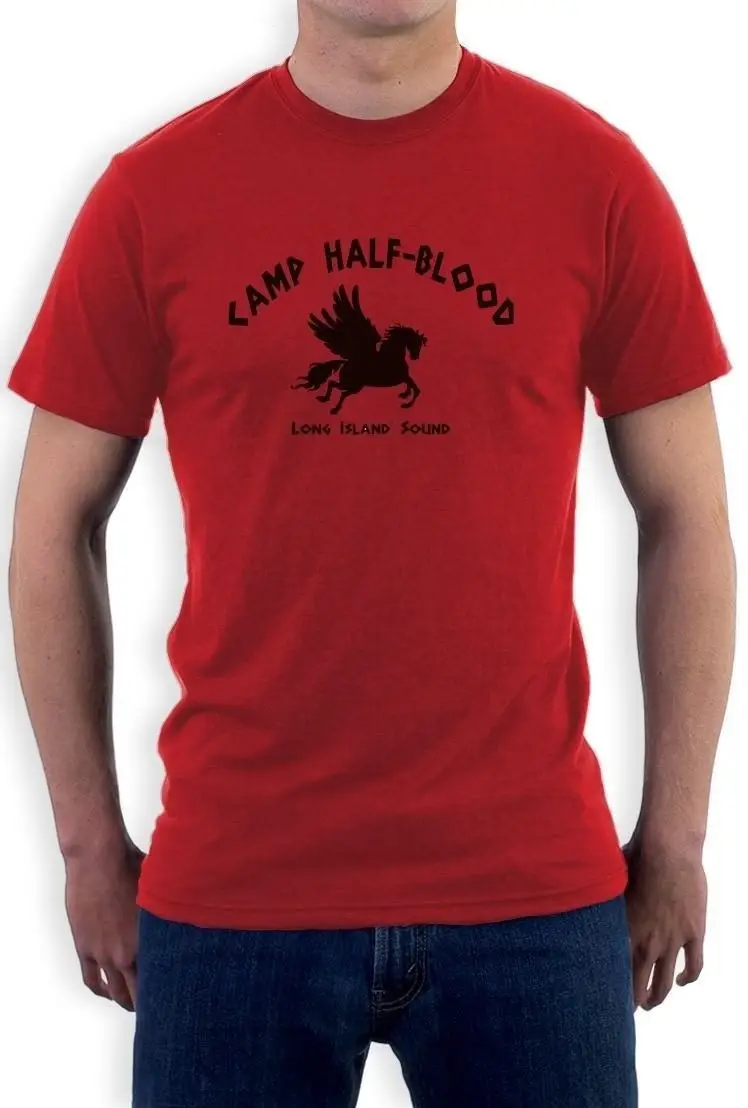 Футболка Camp half-Blood Pegasus Horse длинный остров Перси Джексон греческие боги дешевые
