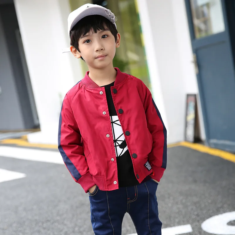 

2019 New Style BOY'S Coat Little Boy Casual Jacket Big Boy Mixed Colors Baseball Top