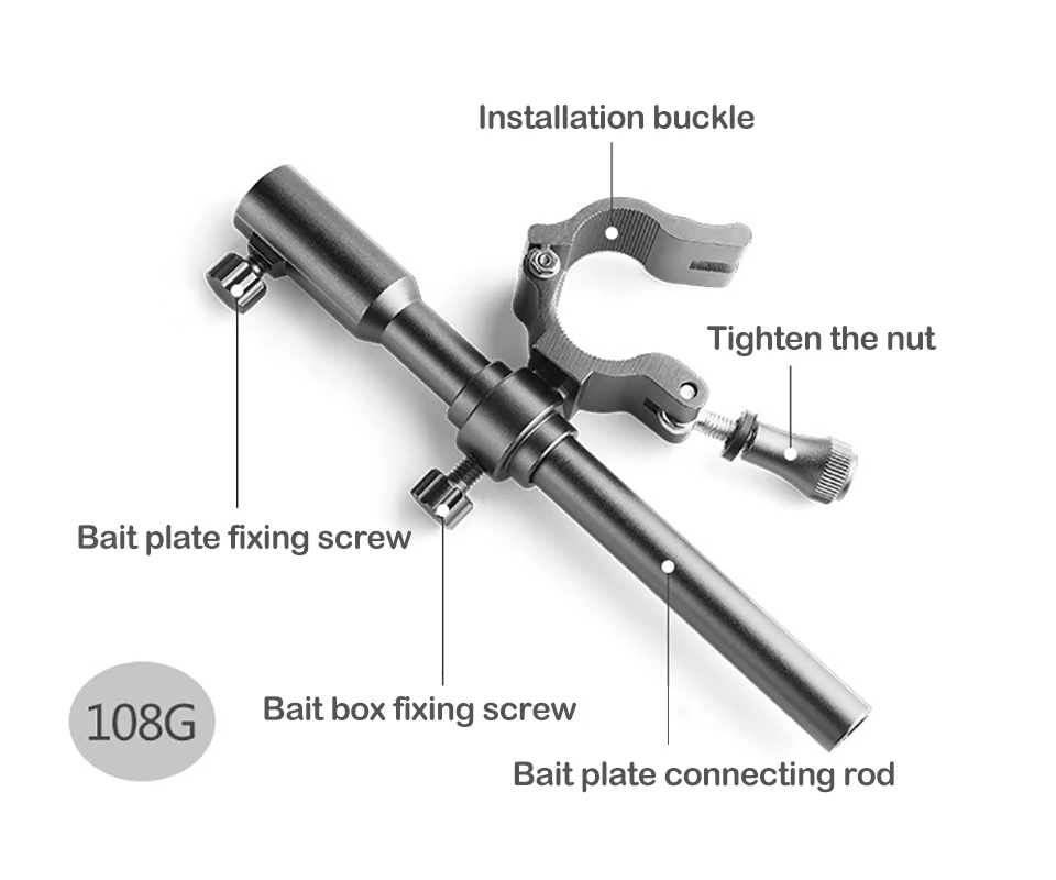 Кронштейн для рыболовного стула из магниевого алюминиевого сплава, револьверная клетка для рыбы, приманка для рыбы, светильник, подставка, подходит для большинства рыболовных стульев