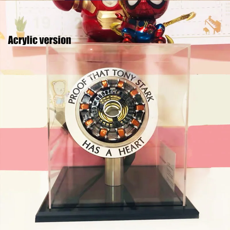 

With LED Light Endgame DIY cool 1:1 scale Iron Man Arc Reactor A generation of glowing iron man heart model Action Figure Toy