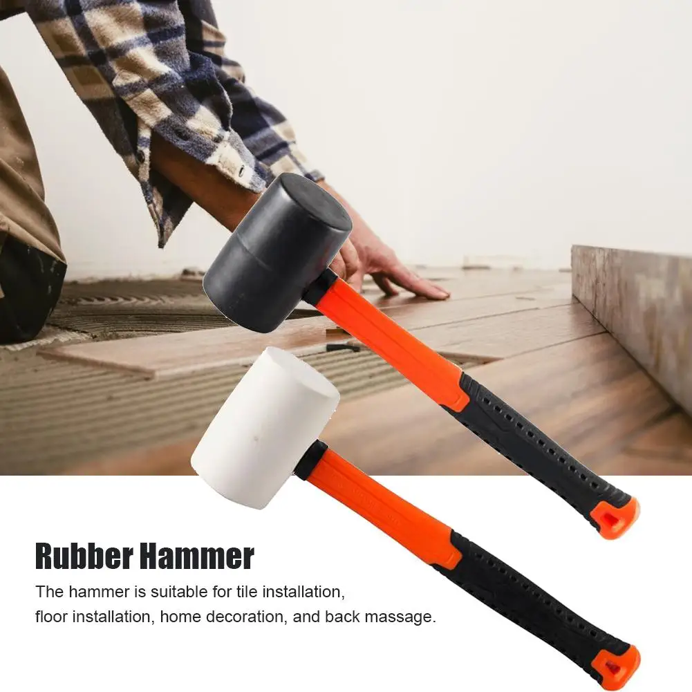 

80 OZ Rubber Hammer Wear-resistant Tile Hammer With Round Head And Non-slip Handle For Home Multifunctional Hand Tool