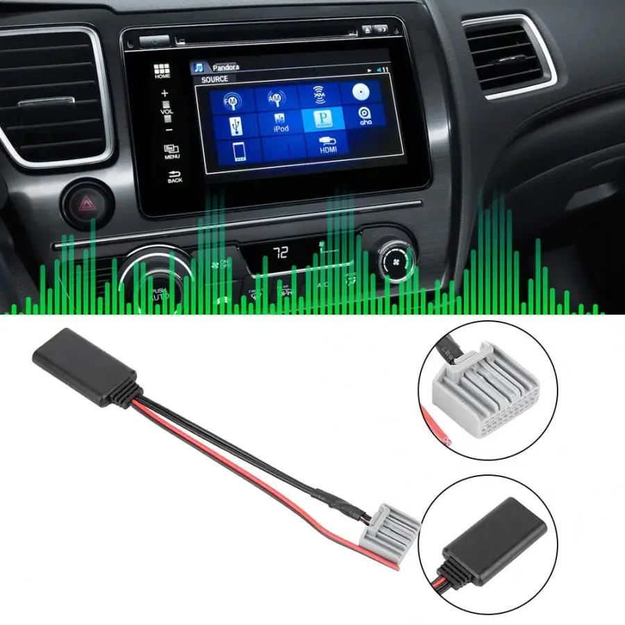 Автомобильный Bluetooth Беспроводной аудио MP3 AUX адаптер для проводов кабеля линии, пригодный для Honda Civic 2006-2013 CRV 2008-2013 Accord 2008