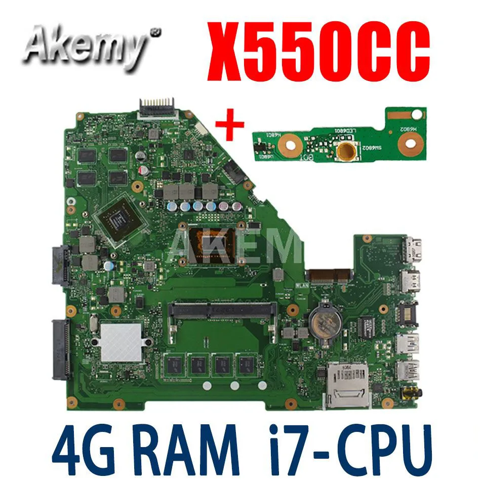 Материнская плата для ноутбука Amazoon X550CC Asus A550C X550CL R510C протестированная