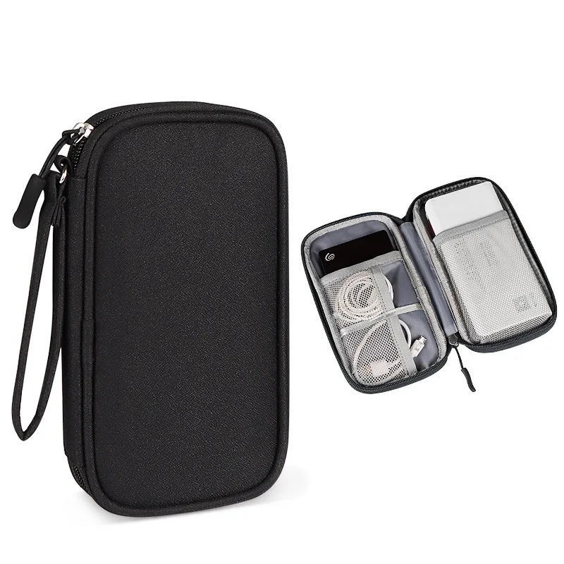 USB charger cable bag Hard Case Power Bank Case Storage Carrying Box SSD Bag External Hard Drive Disk Power Bank portable hard drive bag data cable storage bag hard drive box cable storage bag hard drive case electronic accessories case cable organizer pouch digital accessories bag electronics travel organizer