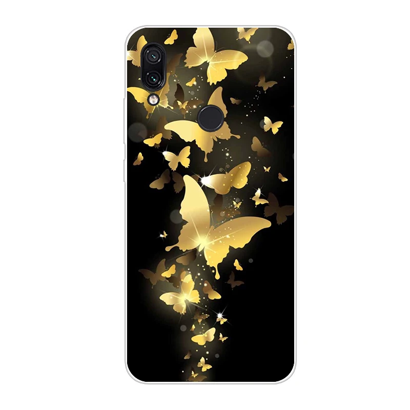 Тёмно-синий Для Xiaomi Redmi Note 7 чехол силиконовый рисунок мягкий TPU для Xiaomi Redmi Note 7 PRO Чехол 6,3 дюймов Fundas Coque Redmi Note7 чехлы - Цвет: Тёмно-синий