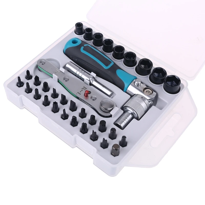 

Hand Repairing Set Screwdrivers Bits Mini Ratchet Wheel Hand Tool 517A