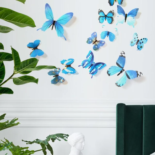 12pcs/lot Colorful Butterfly Magnetic Magnets for Refrigerator Decor  Butterflies Fridge Magnet Wall Stickers Wedding Decorations - AliExpress