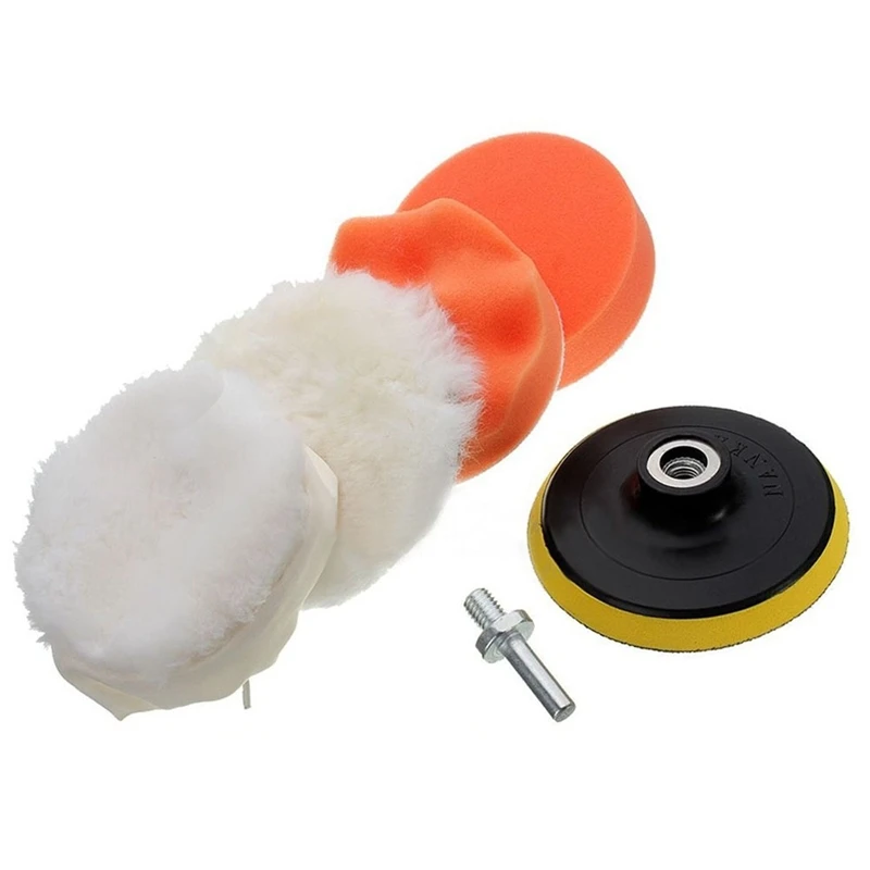 

Microfiber Car Waxing Polishing Tool Multifunction Wave Sponge Ball Self-adhesive Waxing Wool Wheel Set Kits For Automotive