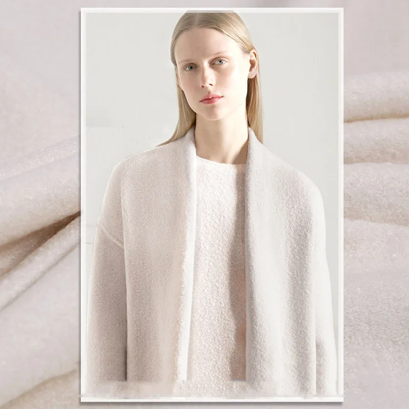 Япония Импорт чисто белая вареная шерсть ткань для пальто tissu Африканский Базен riche getzner tissus telas por metro лоскутное stoffen