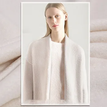 

Japan import pure white Boiled Wool Fabric for coat tissu african bazin riche getzner tissus telas por metro patchwork stoffen