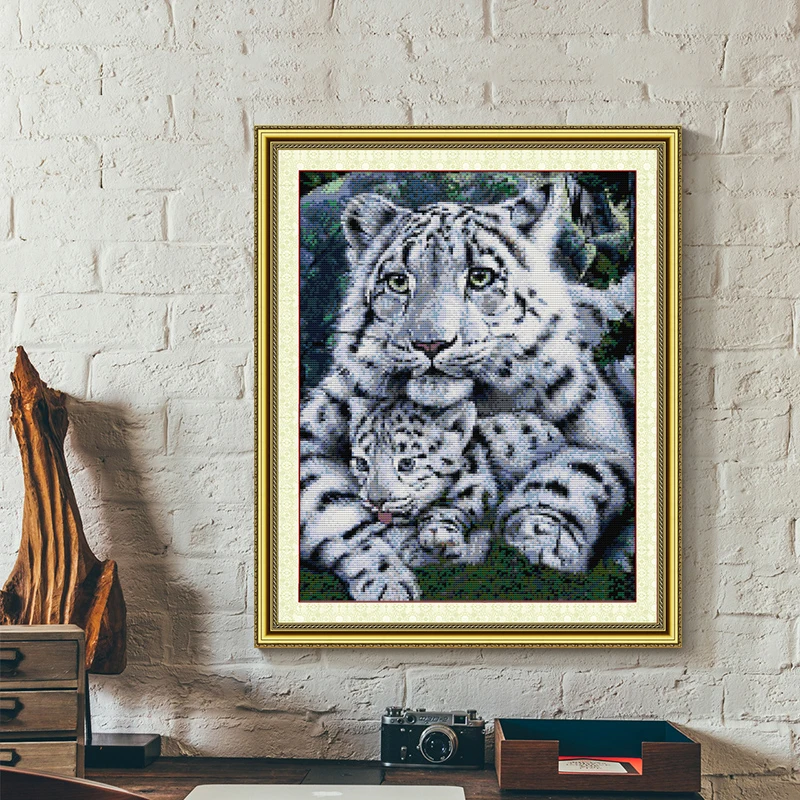 Tiger mother care маленький тигр Набор для вышивки крестом печать вышивка 14ct 11ct ручная вышивка-Шитье Сделай Сам декоративная боль